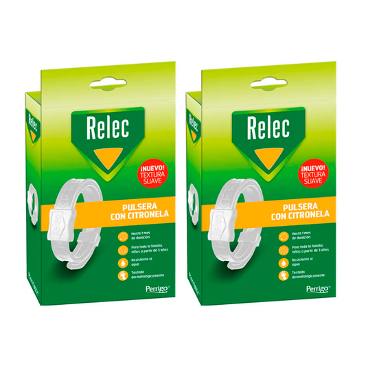 Relec Duplo Pulsera Antimosquitos Blanca