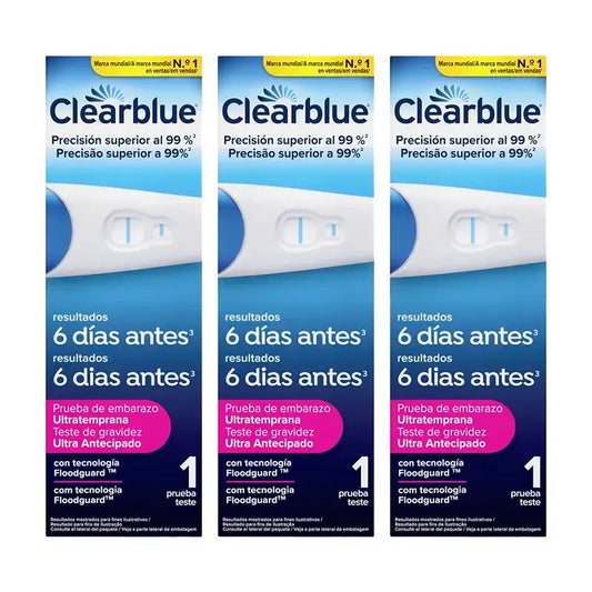 Clearblue Pack Early Test Embarazo Analógico, 3 Pruebas