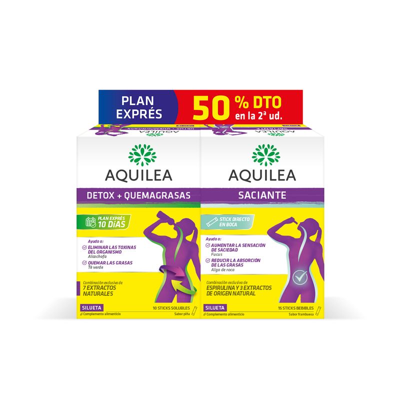 Aquilea Pack Detox + Saciante 50% Dto