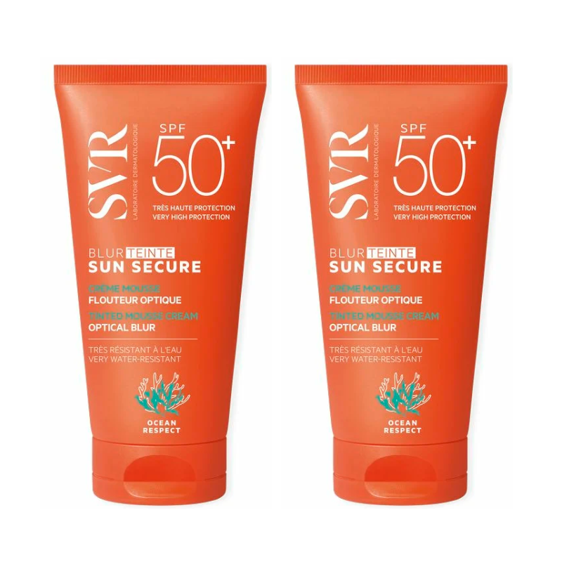 Svr Duplo Sun Secure Blur Color Teinte Spf50+  , 2 X 50 Ml