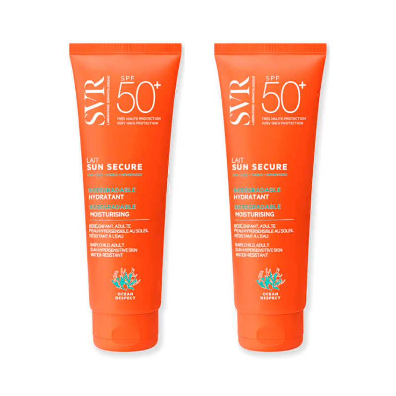 Svr Duplo Sun Secure Lait Biodegradable Spf 50+ , 2 X 250  Ml