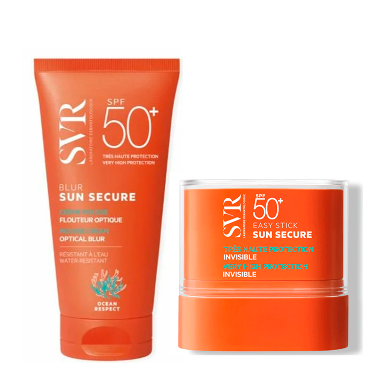 Svr Pack  Sun Secure Blur Spf50+ Sin Perfume 50 Ml + Sun Secure Easy Stick Spf 50+ 10 Gr