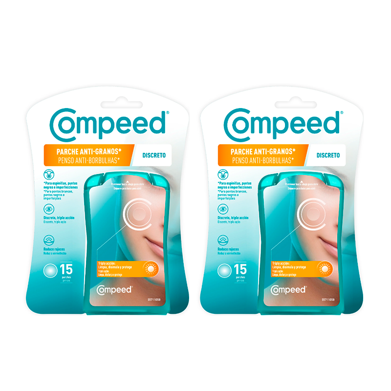 Compeed  Duplo Anti-Granos Discreto , 2 x 15 unidades