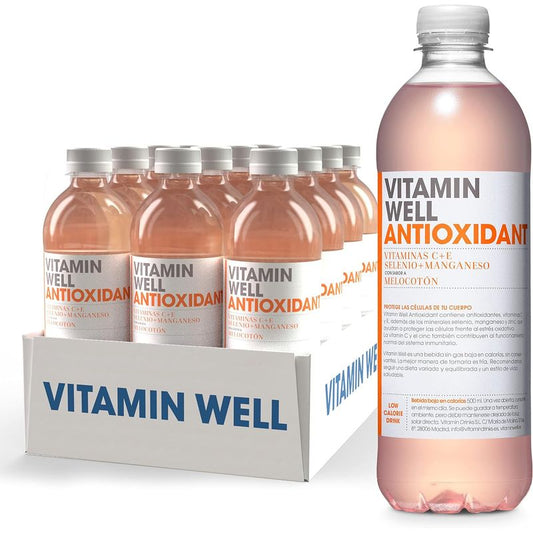 Vitamin Well  Pack Antioxidant Melocotón,  12 uds x 500 ml