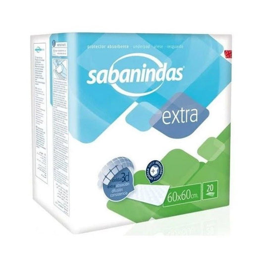 Sabanindas Proteccion Absoluta Ajustable Mediana 60 x 60 cm 20 unidades