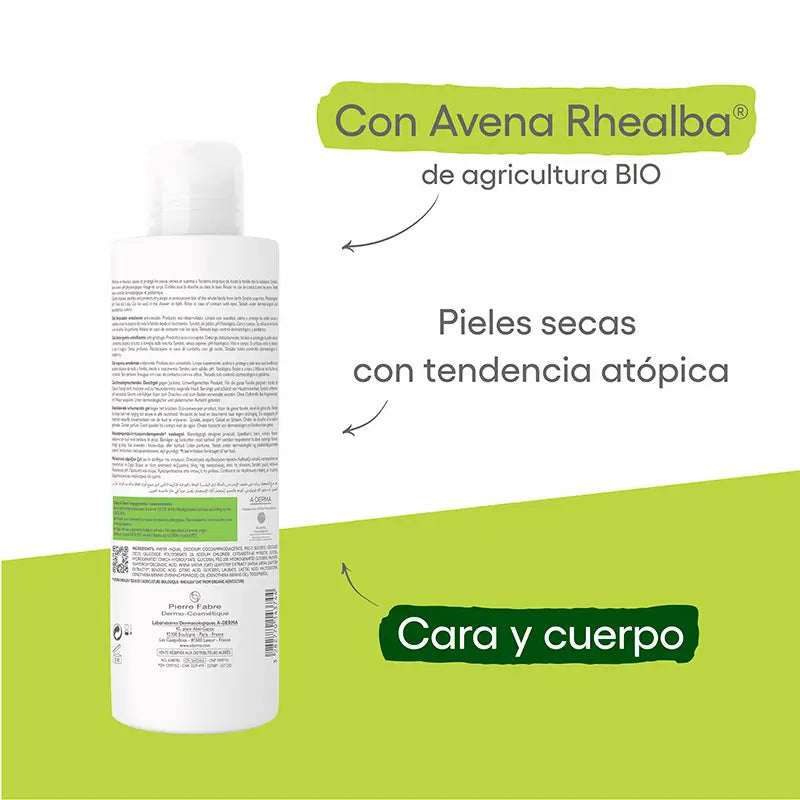 Aderma Exomega Control Gel Limpiador Emoliente 500 ml