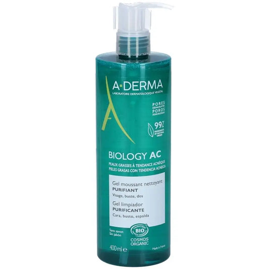 A-Derma Biology Ac Gel Espumoso Limpiador Purificante, 400 ml