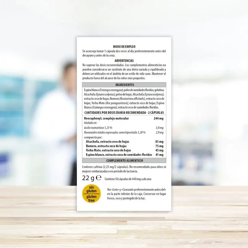 Aboca Epakur Advanced Salud Del Hígado, Detoxificación Y Degradación De Grasas, Con Alcachofa Y Yerba Mate, 50 capsulas