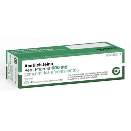 Acetilcisteína 600 mg, 20 comprimidos efervescentes