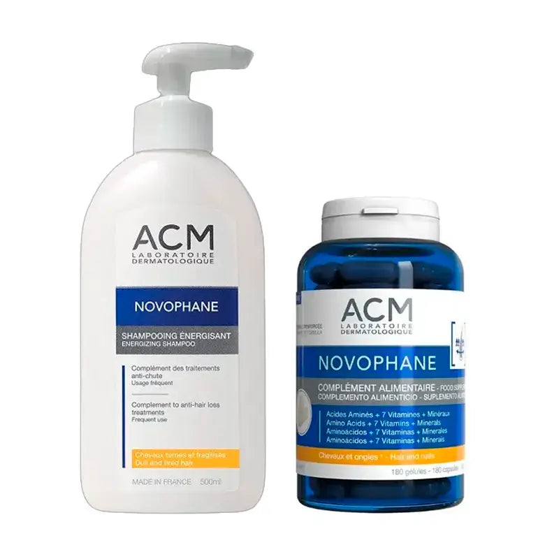 Acm Laboratoires Novophane Pack De Regalo 180 Cápsulas + Champú Energizante 100 Ml