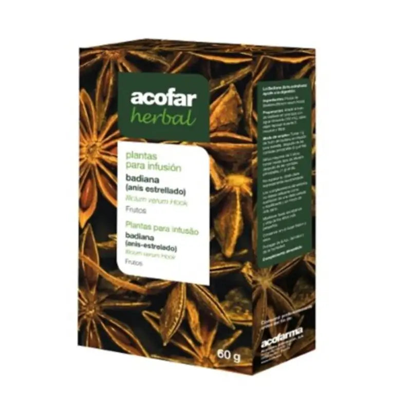 Acofar Infusión  Badiana Frutos Acoherbal Caja , 60 g