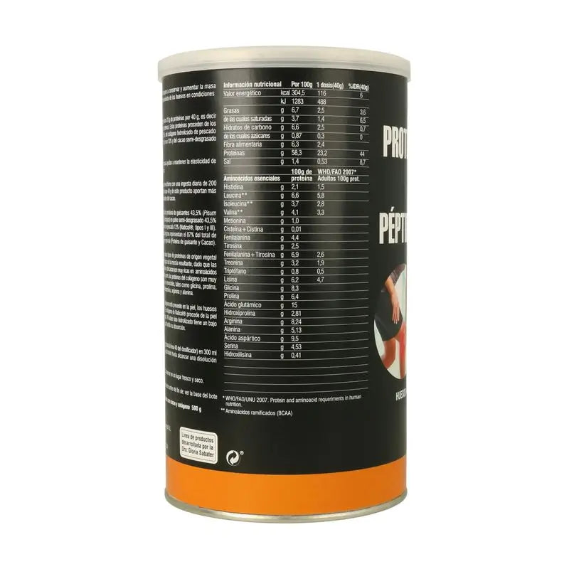 Active Foods Proteina De Guisante Con Colageno Y Cacao 500Gr.