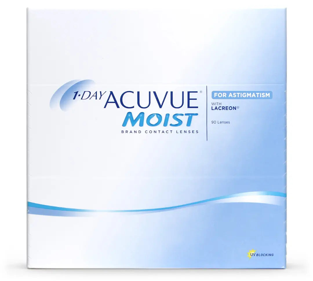 Acuvue 1 Day Moist  Lentillas Tóricas Diarias , 90 unidades