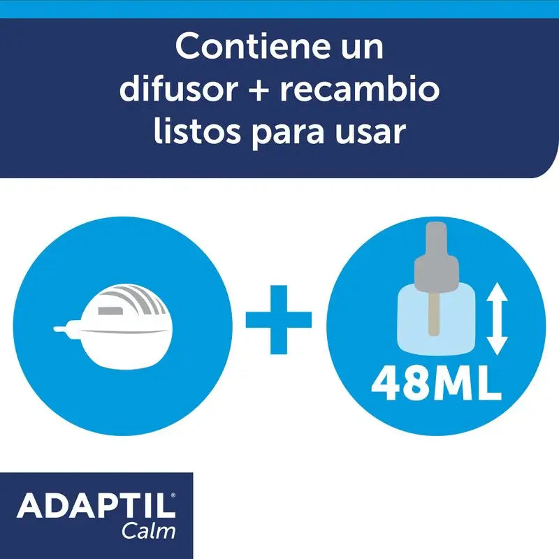 Adaptil Calm Difusor + Recambio 48 ml, 1Mes