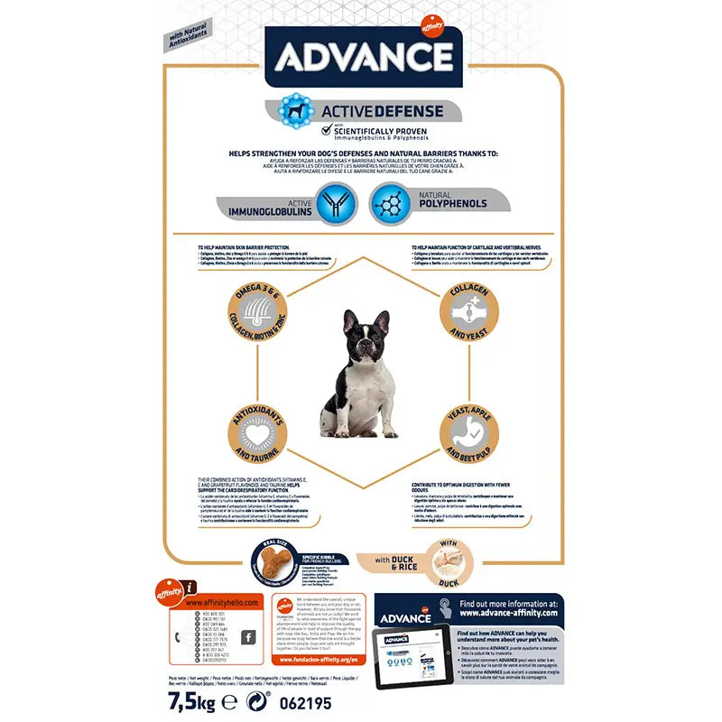 Advance Canine Adult French Bulldog 7,5Kg, pienso para perros