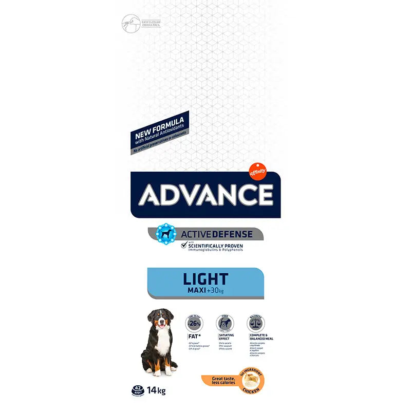 Advance Canine Adult Light Maxi Pollo 14Kg, pienso para perros