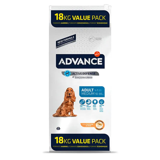 Advance Canine Adult Medium Pollo Arroz 18Kg, pienso para perros