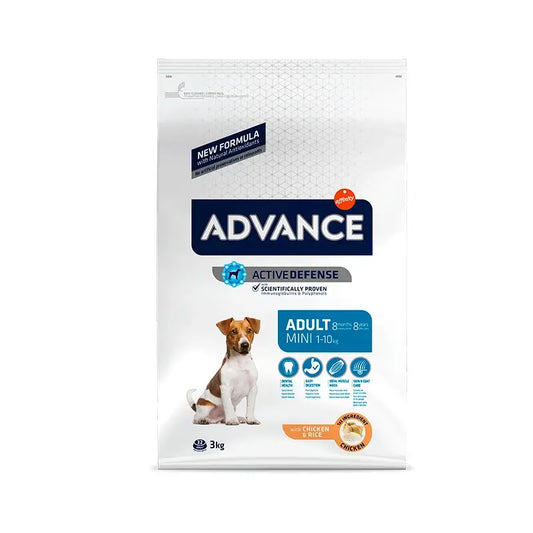 Advance Canine Adult Mini Pollo Arroz 3Kg, pienso para perros