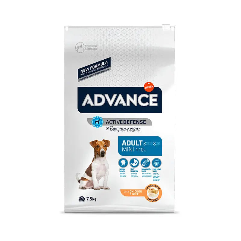 Advance Canine Adult Mini Pollo Arroz 7,5Kg, pienso para perros