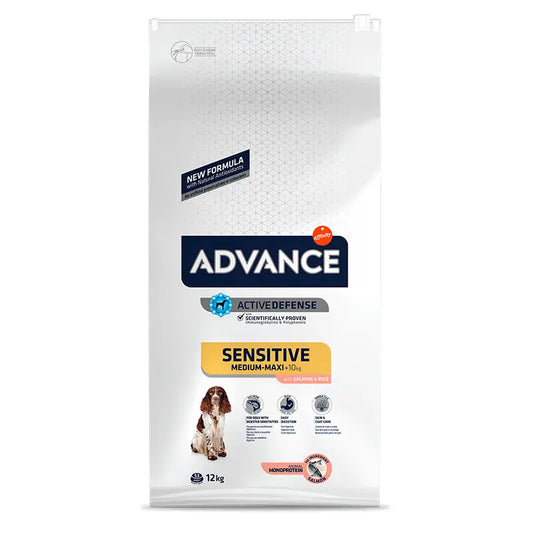 Advance Canine Adult Sensitive Salmon Arroz 12Kg, pienso para perros