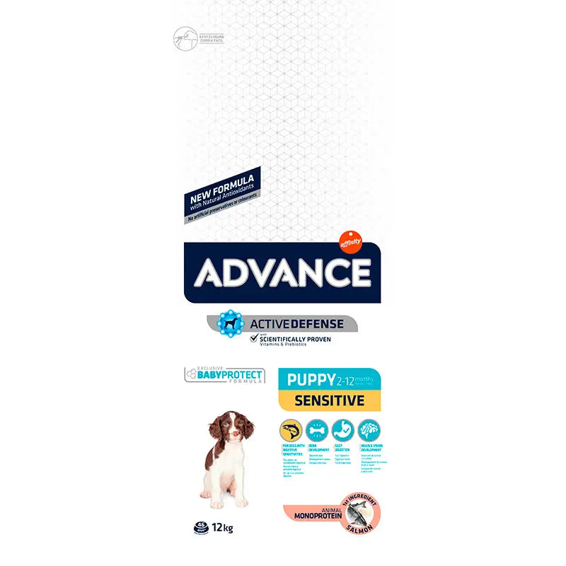 Advance Canine Puppy Sensitive Salmon 12Kg, pienso para perros