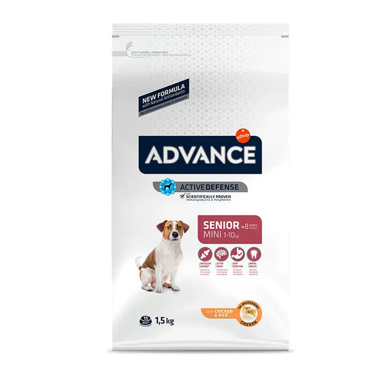 Advance Canine Senior Mini Pollo Arroz 1,5Kg, pienso para perros