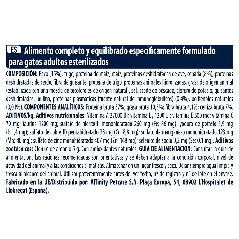 Advance Feline Adult Esterilizado Pavo 1,5Kg, pienso para gatos