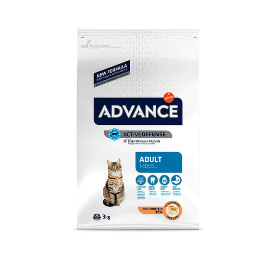 Advance Feline Adult Pollo Arroz 10Kg, pienso para gatos