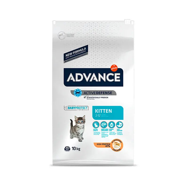 Advance Feline Kitten Pollo Arroz 10Kg, pienso para gatos