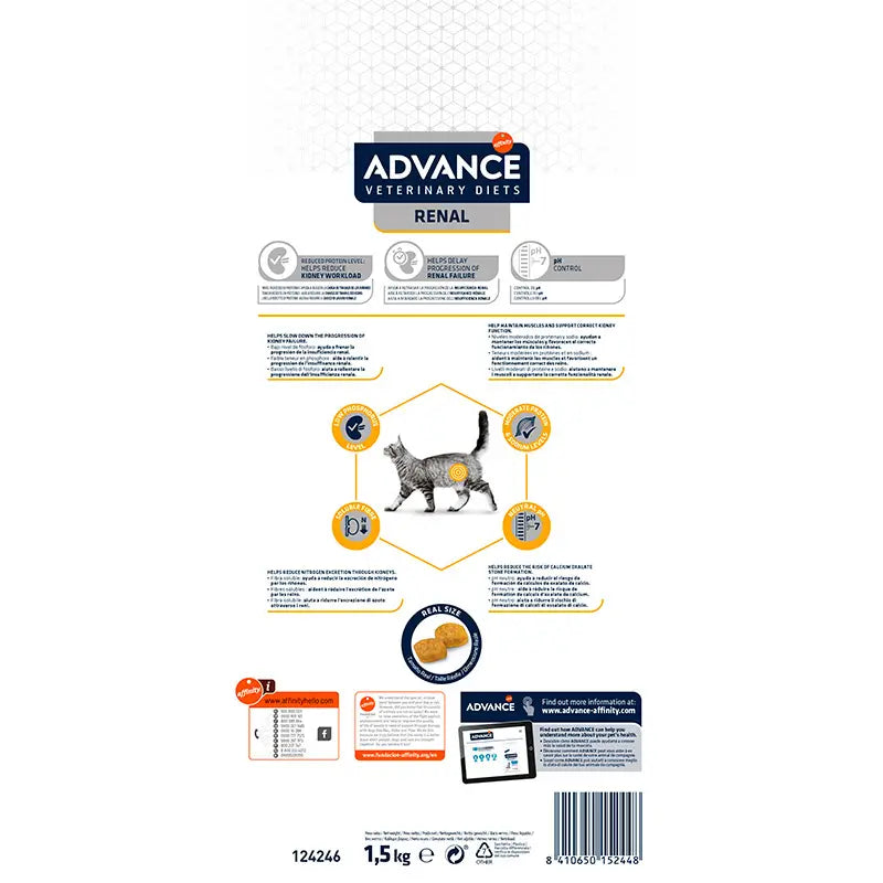 Advance Vet Feline Adult Renal 1,5 Kg, pienso para gatos