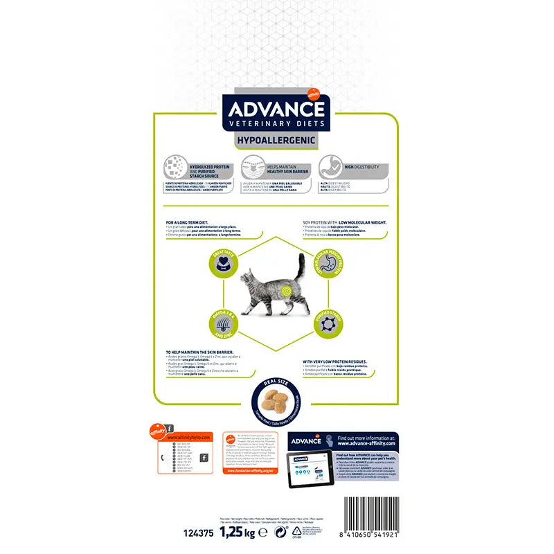 Advance Vet Feline Hypoallergenic 1,25Kg, pienso para gatos