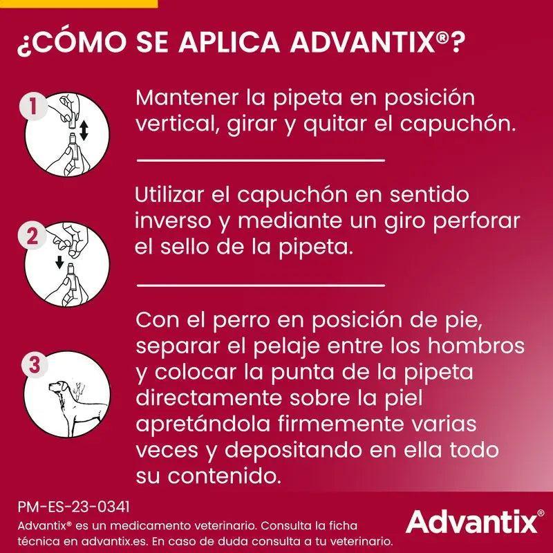 Advantix Pipetas Antiparasitarias Para Perros De 4 A 10 Kg 4 Unidades X 1 Ml