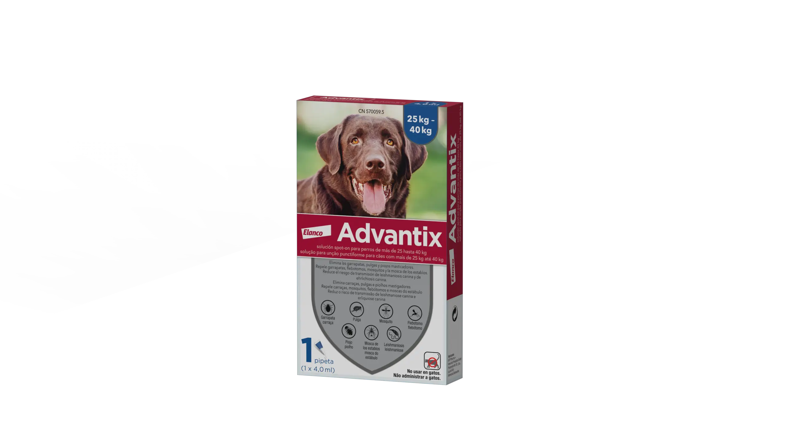 Advantix Mono Pipeta, 4,0 ml +25Kg