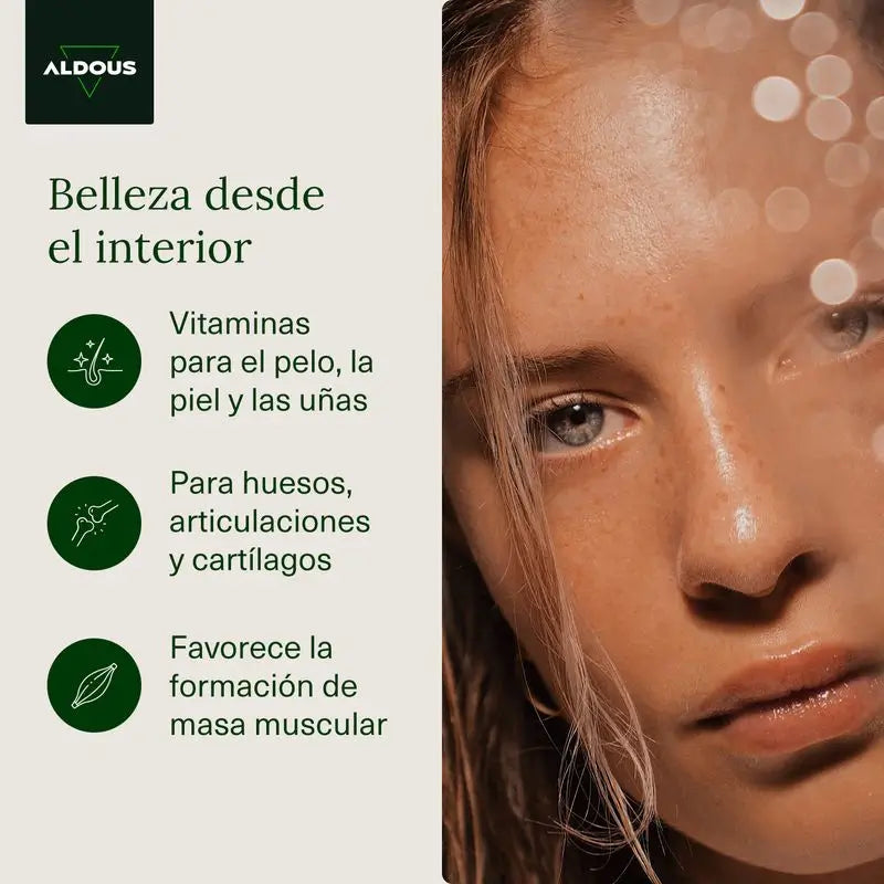 Aldous Bio Ácido Hialurónico Con Colágeno, Vitaminas Y Minerales, 120 caspsulas