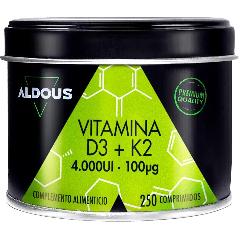 Aldous Bio Vitamina D3 + K2, 250 comprimidos