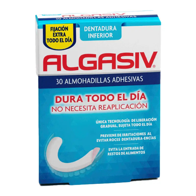 Algasiv Almohadillas Adhesivas Protesis Inferior 30 Unidades