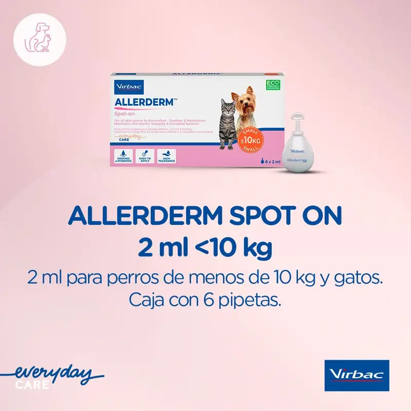 Virbac Allerderm Spot-On 2 ml 6 Pipetas