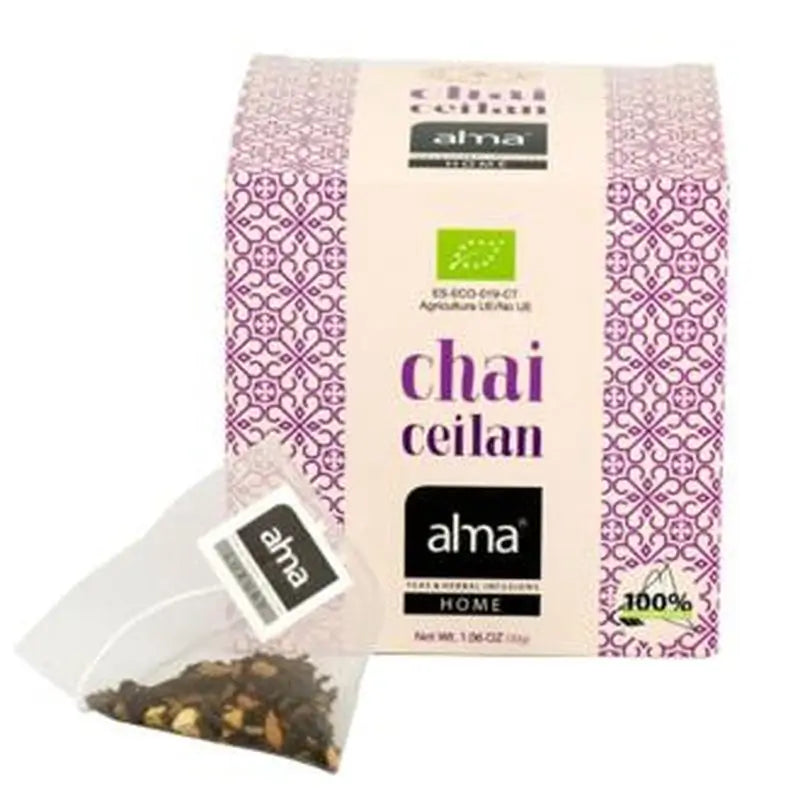 Alma Home Te Ceilan Chai Infusion 15Piramides. Eco Vegan**