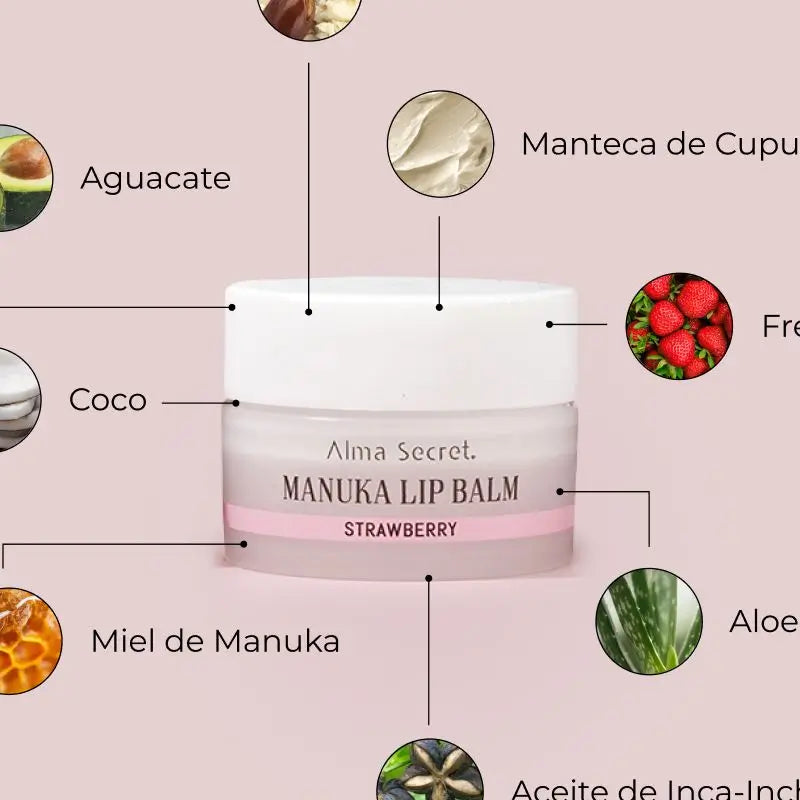 Alma Secret Bálsamo Labial Inca Inchi & Manuka - Fresa -