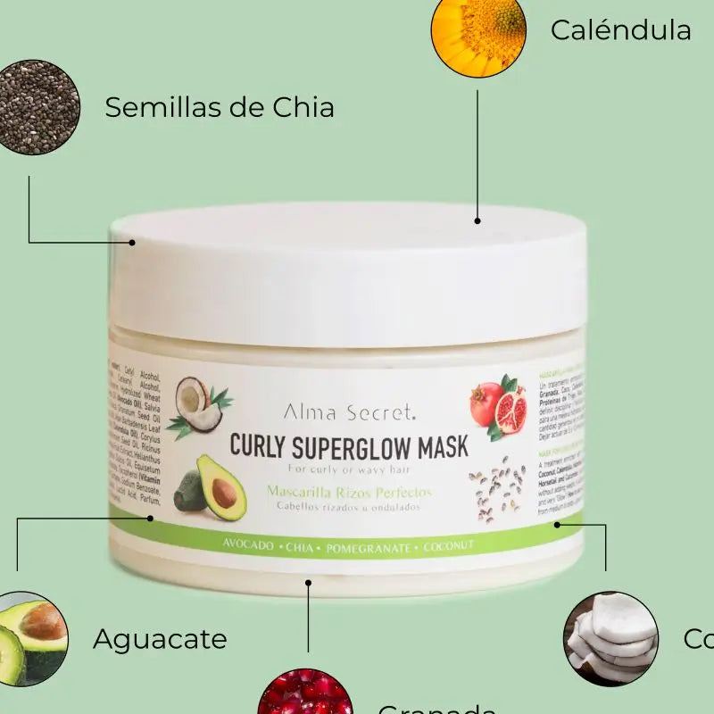 Alma Secret Curly Superglow Mask (Cabellos Rizados U Ondulados)