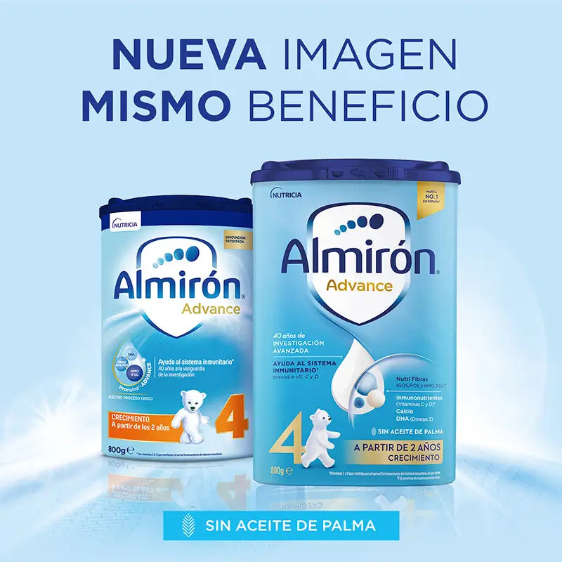 Almirón Advance 4, Leche de Crecimiento en Polvo para Bebé desde los 24 Meses, 800g