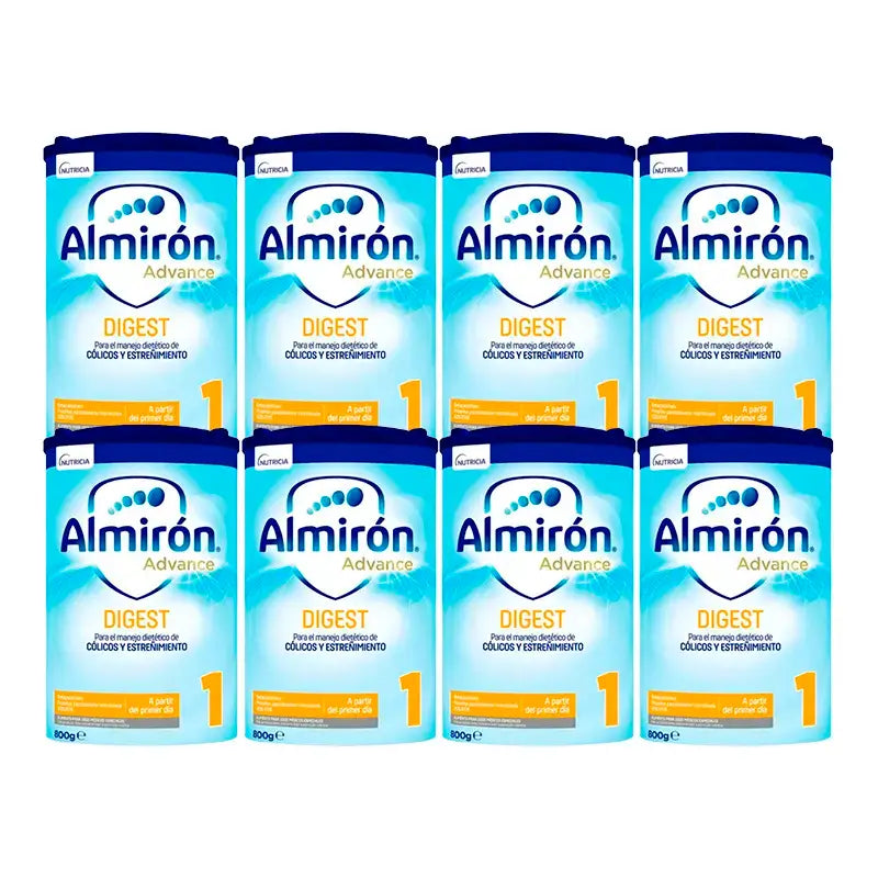 Almiron Advance Digest 1, Leche De Inicio Bebé Anti-Cólico Y Estreñimiento , 8 x 800 gr