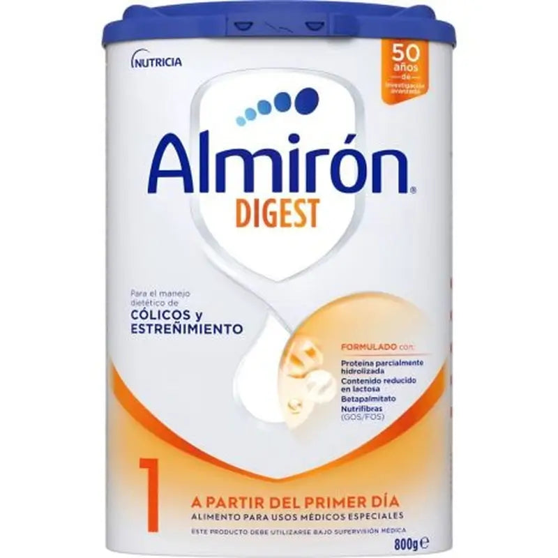 Almirón Advance Digest 1, Leche de Inicio Bebé Anti-Cólico y Estreñimiento, 800g