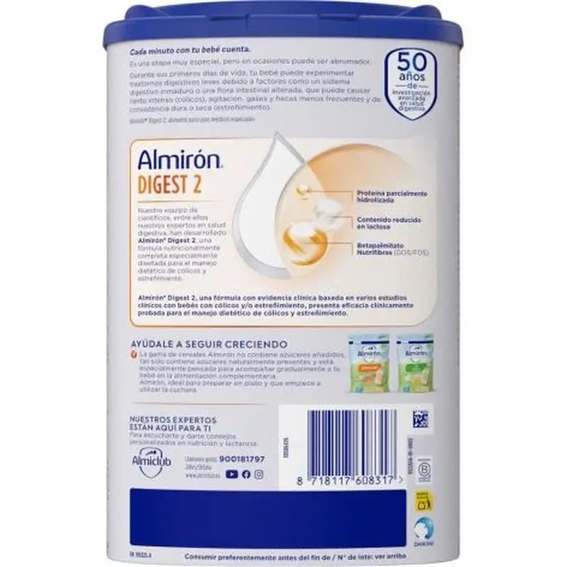 Almirón Advance Digest 2 Leche Fórmula En Polvo, Desde Los 6 Meses, color Único, 800 g