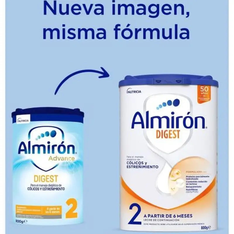 Almirón Advance Digest 2 Leche Fórmula En Polvo, Desde Los 6 Meses, color Único, 800 g