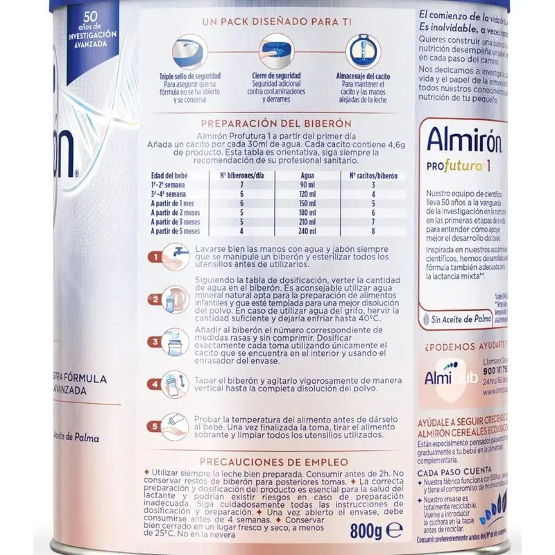 Almirón Profutura 1 Leche de Inicio, 800 gr