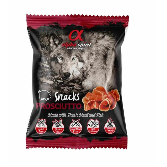 Alpha Spirit Canine Jamon Snacks 24X50Grs