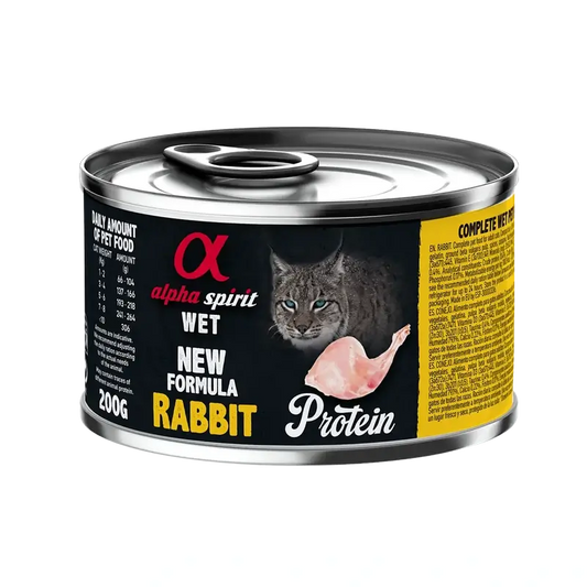 Alpha Spirit Feline Conejo Lata Caja 6X200Gr