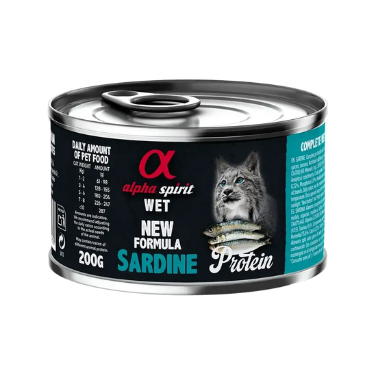 Alpha Spirit Feline Sardina Lata Caja 6X200Gr