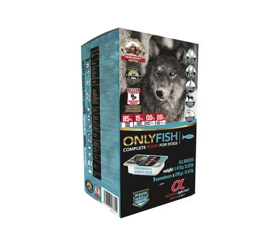 Alpha Spirit Canine Adult Pescado Humedo Monodosis 9Kg, pienso para perros